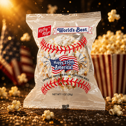 Kathy Kaye World's Best – Boule de Popcorn Sucré &amp; Salé (Édition Happy 250th America)